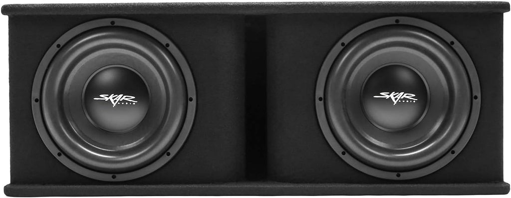 Skar Audio Dual 12 Complete 2,400 Watt SDR Series Subwoofer Bass Package - Includes Loaded Enclosure with Amplifier