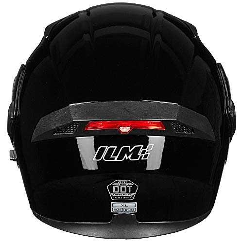 ILM Motorcycle Dual Visor Flip up Modular Full Face Helmet DOT 6 Colors Model 902
