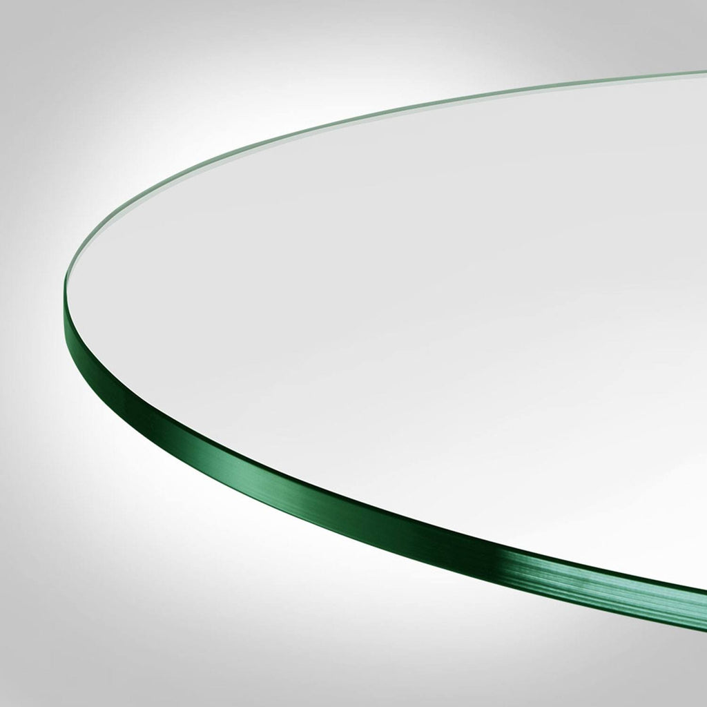 Dulles Glass 48 inch Round 3/8 inch Thick Tempered Glass Table Top, Clear