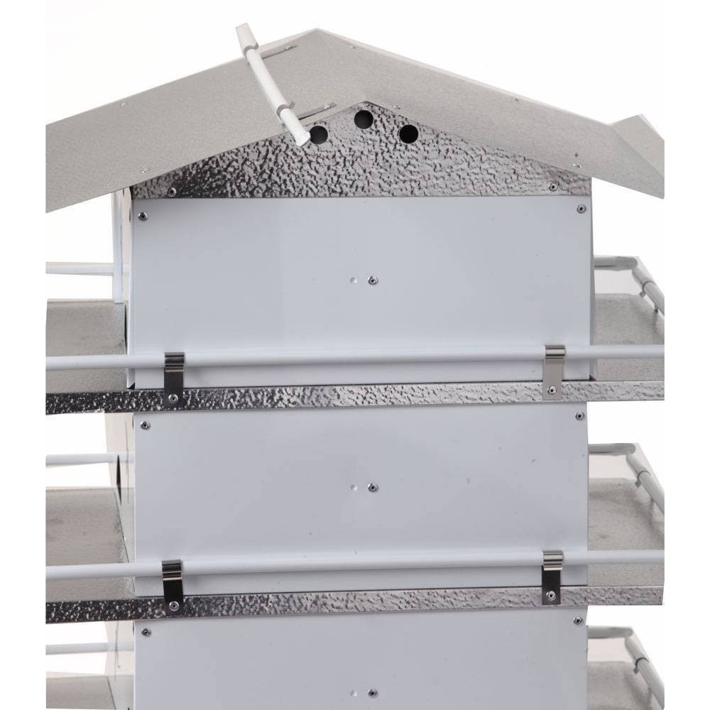Birds Choice PMSR16 Starling Resistant Purple Martin House 4 Floor u0026 12 Room