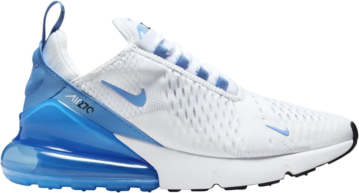 Nike Air Max 270 Women's Shoes (AH6789-118, White/Black/University Blue) Size 10.5