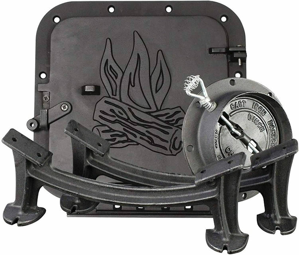 US Stove Bsk1000 Cast Iron Barrel Stove Kit