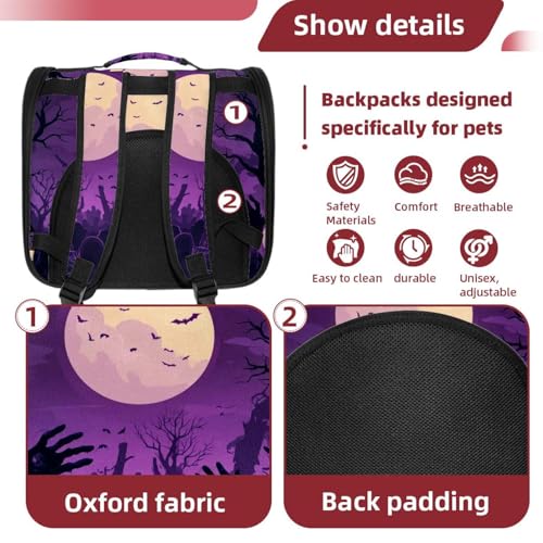Halloween Pet Carrier Airline Approved Pet Carrier Bag Dog Carrier for Small Medium Cats Dogs Puppies Kitten
