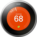 Google - Nest Learning Smart Thermostat - 3rd Generation - Stainless Steel T3007ES