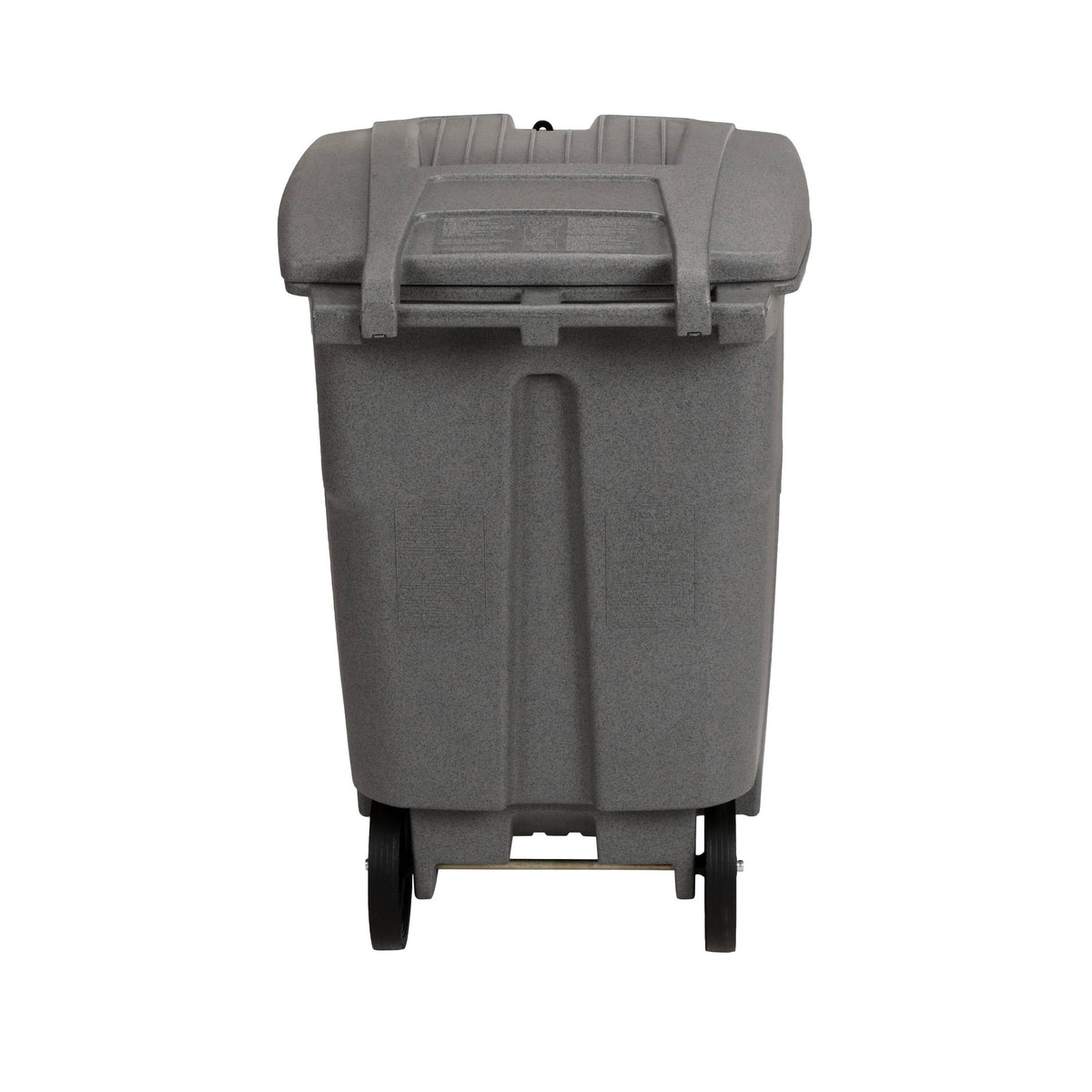Toter 96 gal. Graystone Document Trash Can with Wheels and Hasp Lock (2 Standard Caster, 2 Stationary Wheels)