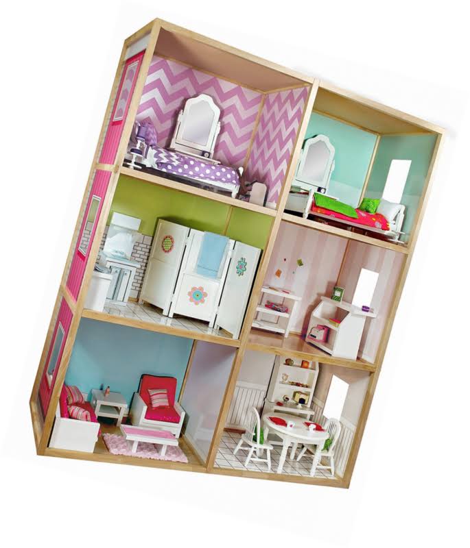 My Girl&s Dollhouse for 18& Dolls, Modern Style