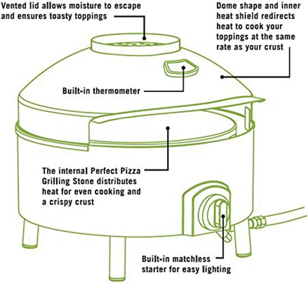 Pizzacraft Pizzeria Pronto Portable Outdoor Pizza Oven, Lightweight, Portable & Safe On Any Surface