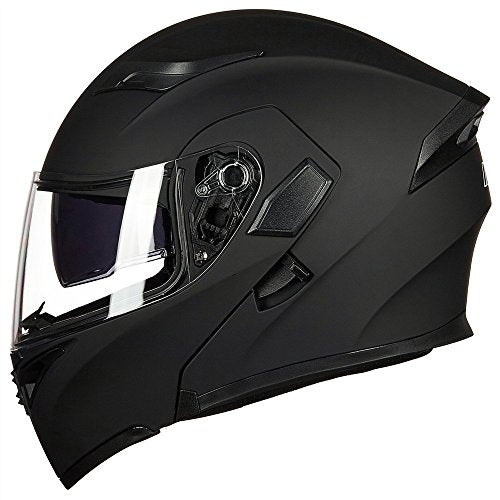 ILM Motorcycle Dual Visor Flip up Modular Full Face Helmet DOT 6 Colors Model 902
