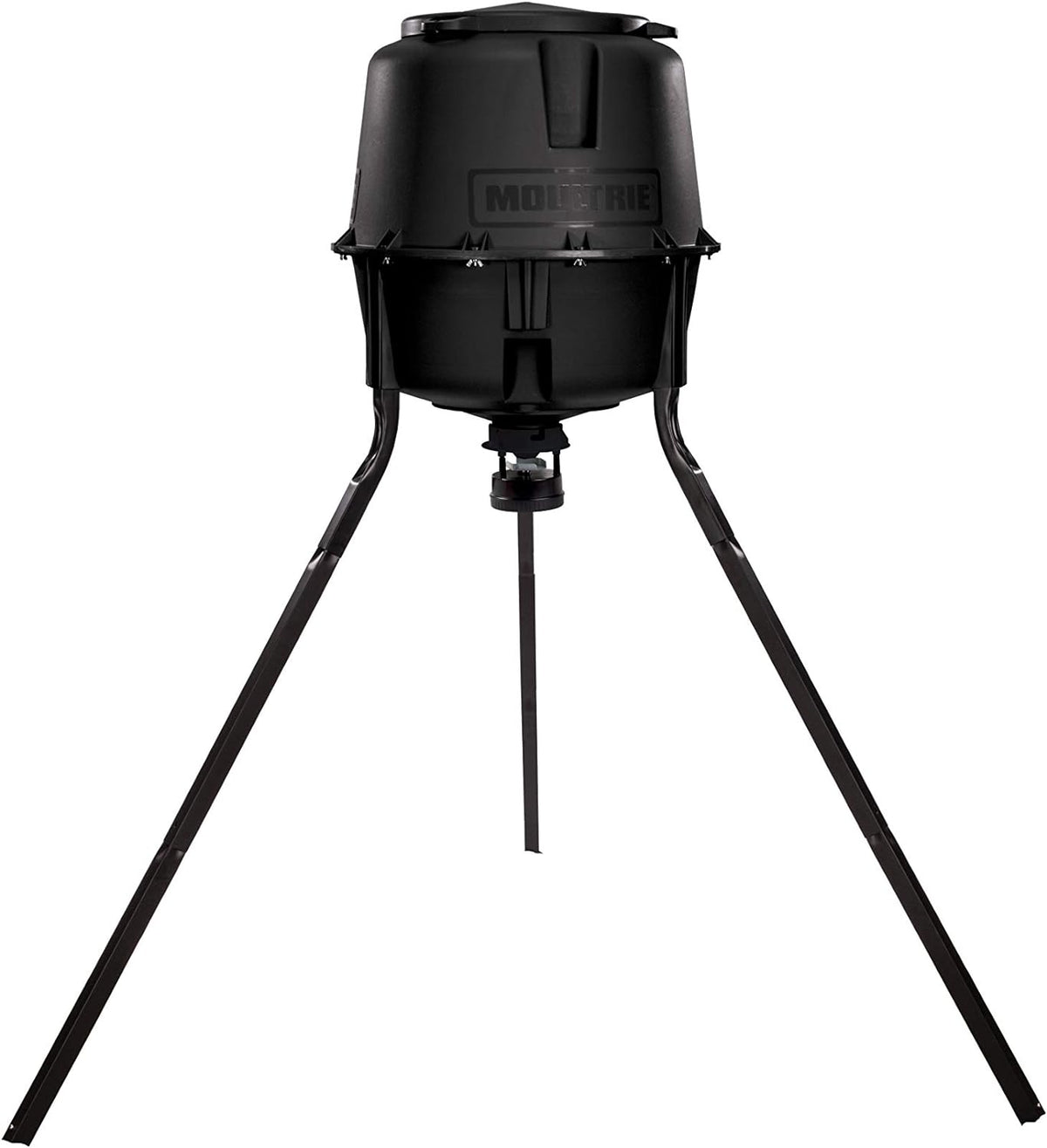 Moultrie 30 Gallon Spin Cast Deer Feeder Tripod 200 Pound Capacity Molded Plastic Tools-Free Assembly