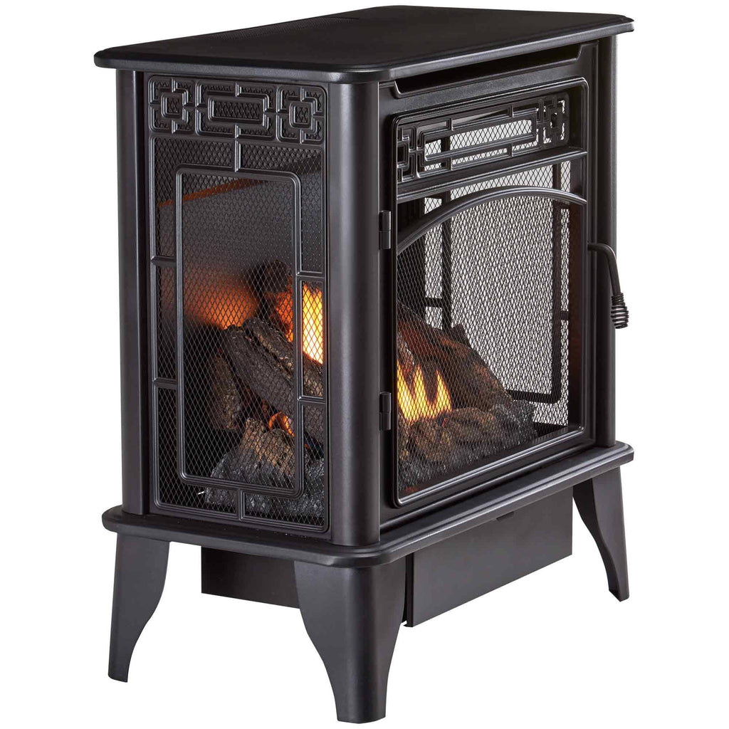 Procom GAS Stove 3-Sided Black Dual Fuel with Remote Control - 23,000 BTU PCNSD25RTA