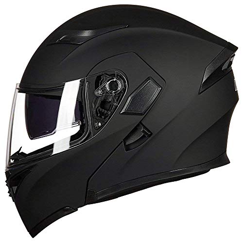ILM Motorcycle Dual Visor Flip up Modular Full Face Helmet DOT 6 Colors Model 902