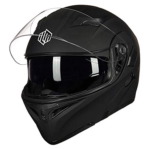 ILM Motorcycle Dual Visor Flip up Modular Full Face Helmet DOT 6 Colors Model 902