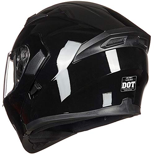 ILM Motorcycle Dual Visor Flip up Modular Full Face Helmet DOT 6 Colors Model 902