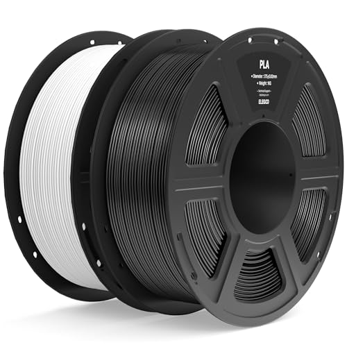ELEGOO PLA Filament 1.75mm Bundle 4KG, 3D Printer Filament Dimensional Accuracy +/- 0.02mm, 4pcs 1kg Spool(2.2lbs) Fit Most FDM 3D Printers (Black, White, Dark Blue, True Red)