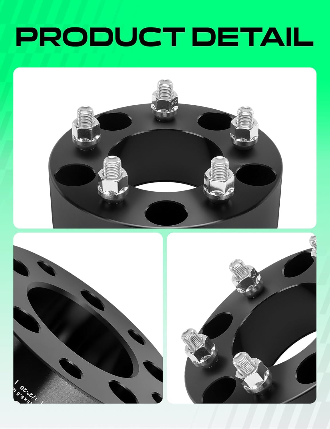 YHTAUTO 5x120 Hub Centric Wheel Spacers 1 Compatible with 1991-2011 BMW 1/3/5/6/7/8/M3/M5/M6/Z3/Z4/Z8 Series Tire Spacers M12x1.5 Studs, 72.56mm Hub Bore 5 Lug 2PCS Black