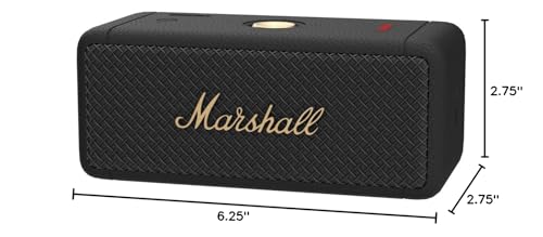 Marshall Emberton II Portable Bluetooth Speaker, Black & Brass