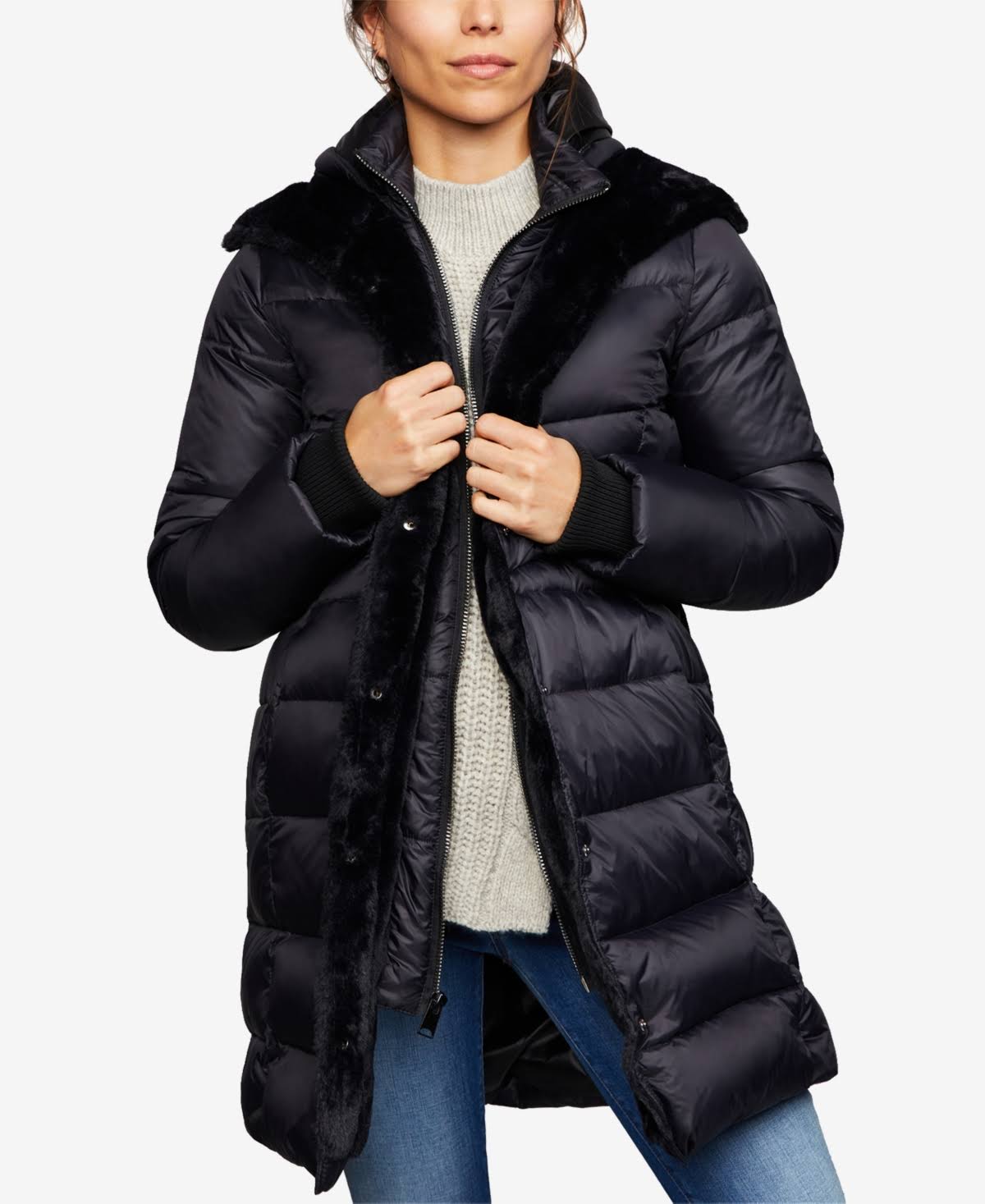 A Pea in The Pod - Quilted Puffer Maternity Jacket - M