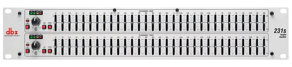 DBX 231S Dual 31 Band Graphic Equalizer Audio Rack Mount EQ+Compressor+Cables