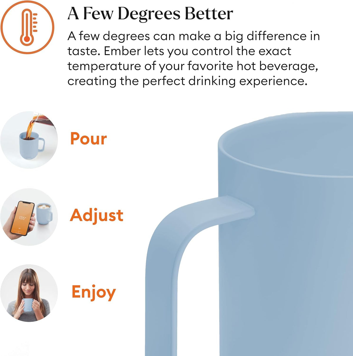 Ember Temperature Control Smart Mug 2, 14 Oz, App-Controlled Heated Coffee Mug with 80 Min Battery Life and Improved Design, White