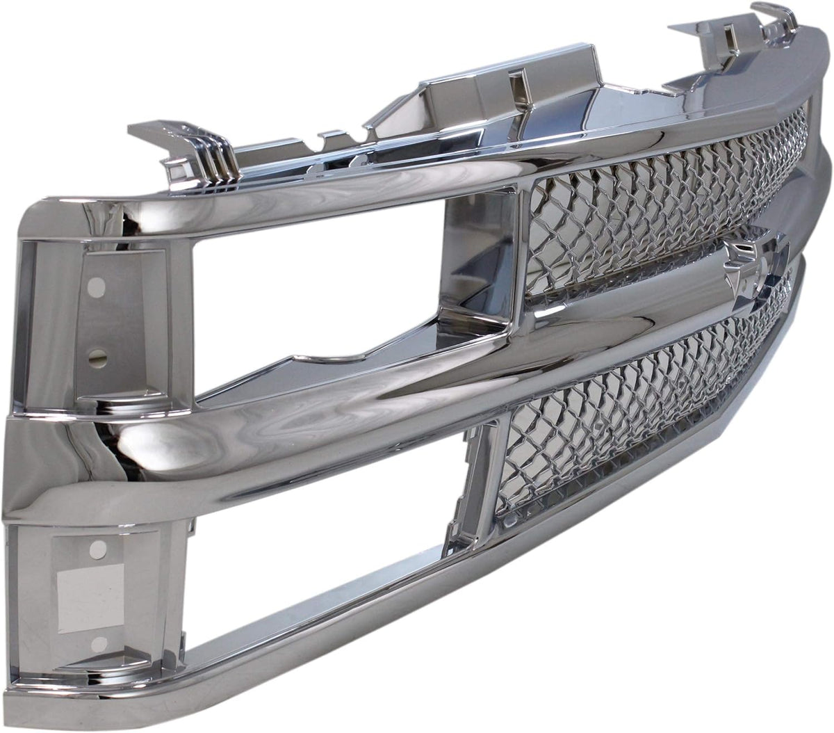 Garage-Pro Grille Assembly Compatible with CHEVROLET C/K FULL SIZE P/U 1994-2000/SUBURBAN 1994-1999 Mesh Insert All Chrome with Dual/Composite HL
