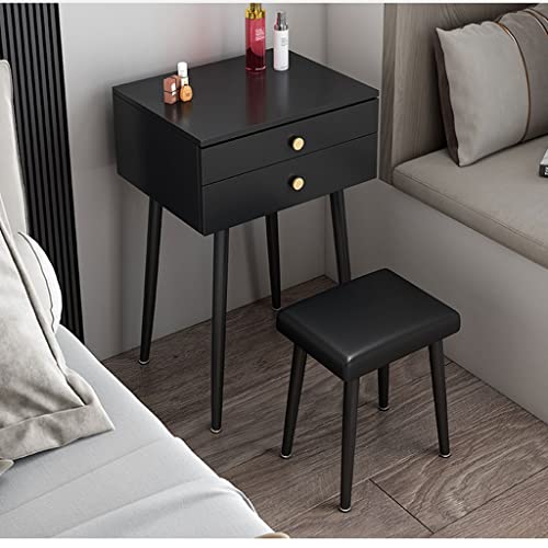 ENGENDER Makeup Vanity Vanity Table Set Flip Dresser Modern Minimalist Small Dresser for Bedroom Ladies Fashion Dresser Dresser with Drawers Vanity Table (Color : A, Size : L50cm)