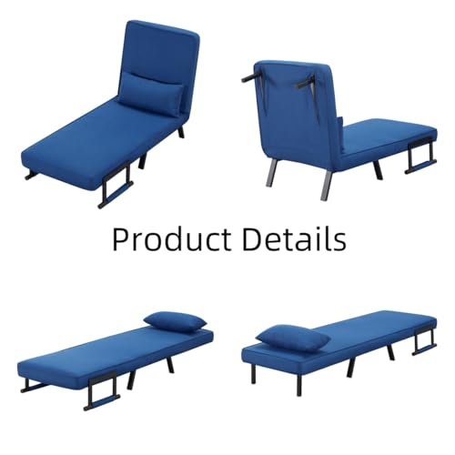 3 in 1 Sleeper Sofa Bed, Futon Sofa Bed for Living Room with Side Pocket, Black Sleepers Sofa Couch with Pullout Bed, Convertible Love Seat Sleepers Bed for Living Room, Bedroom, Small Space