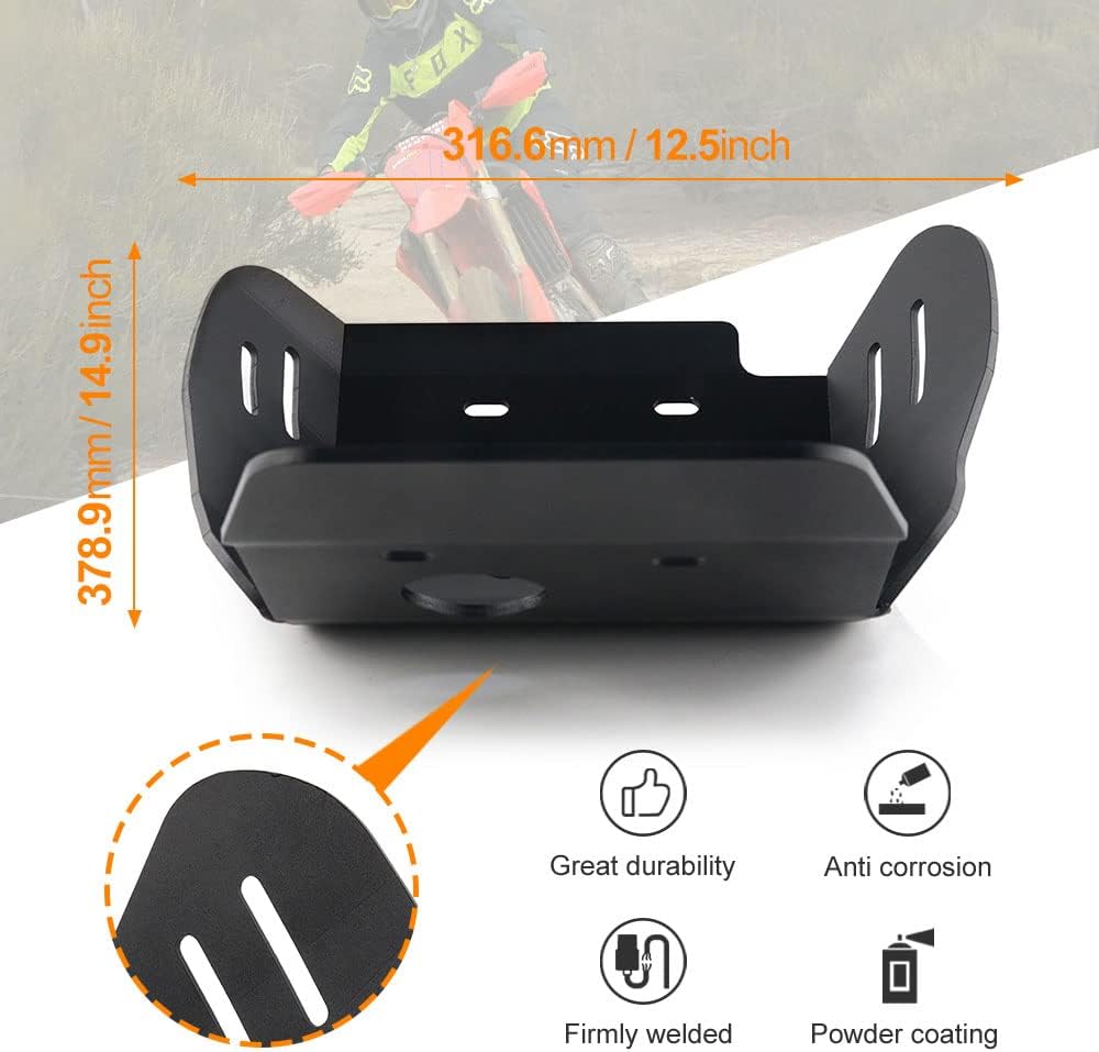 Xitomer Motorcycle Skid Bash Plate, Fit for CRF450RX 2021 2022 2023 2024 / CRF250R & CRF250RX 2022-2024 / CRF450R 2021-2024, Motorcycle Skid Plate
