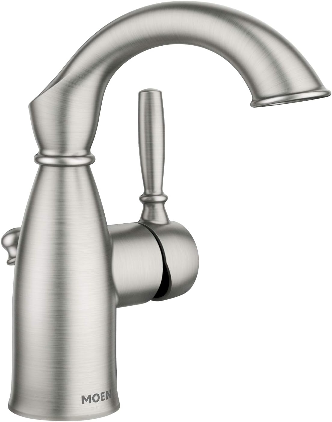 Moen 84144BRB Sarona One-Handle Single Hole Rustic Farmouse Bathroom Sink Faucet with Optional Deckplate, Mediterranean Bronze