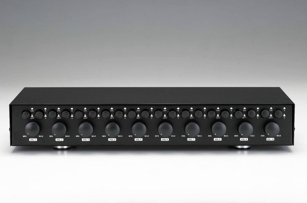 10 Zone Pair Speaker Selector Switch Switcher with Volume Level Control SPECIALTYAV
