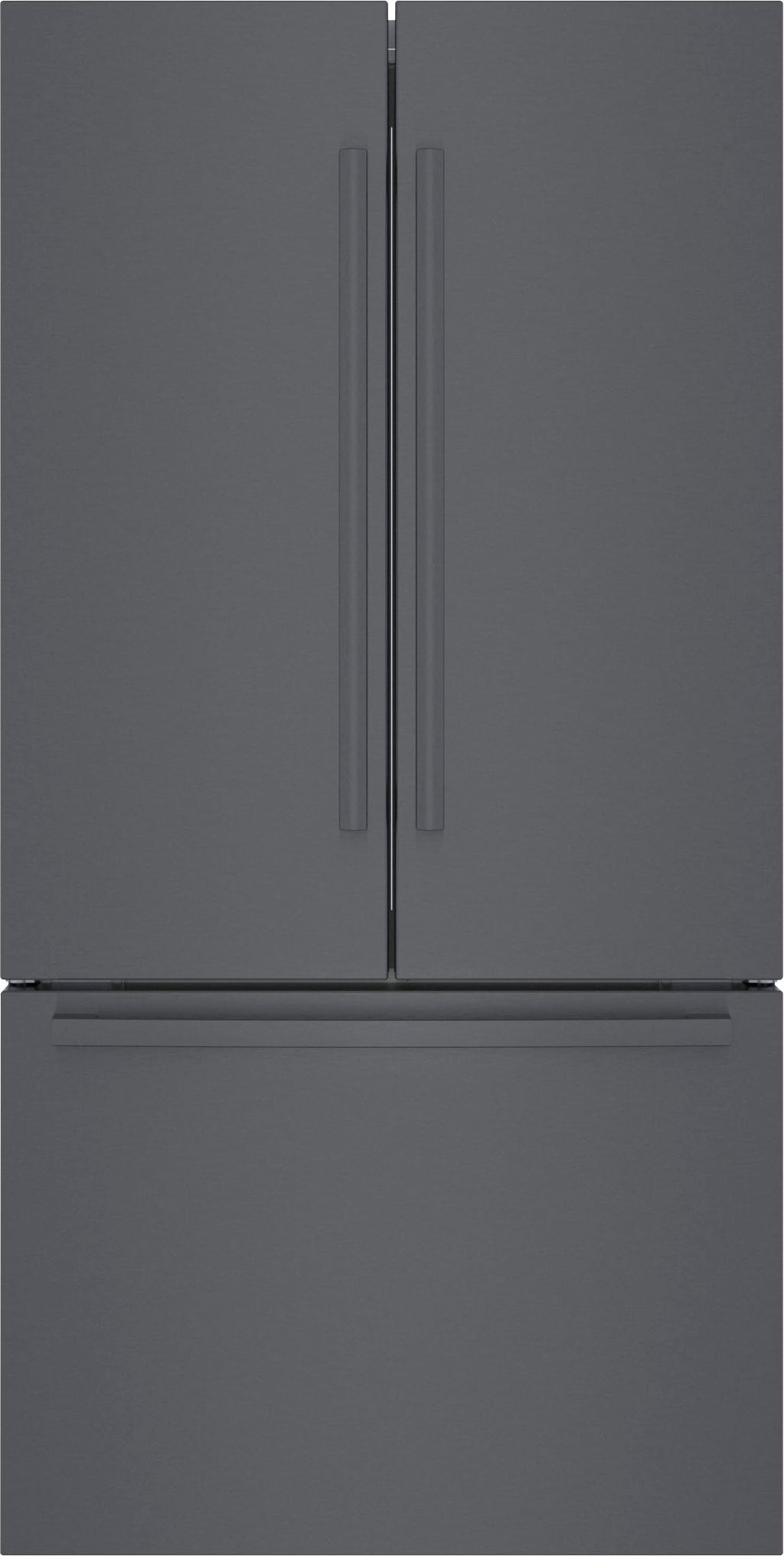 Bosch - 800 Series 21 Cu. Ft. French Door Counter-Depth Smart Refrigerator - Black stainless steel