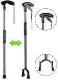 Handy Cane All-in-One Walking Aid with Built-in Reacher Grabber-Medium
