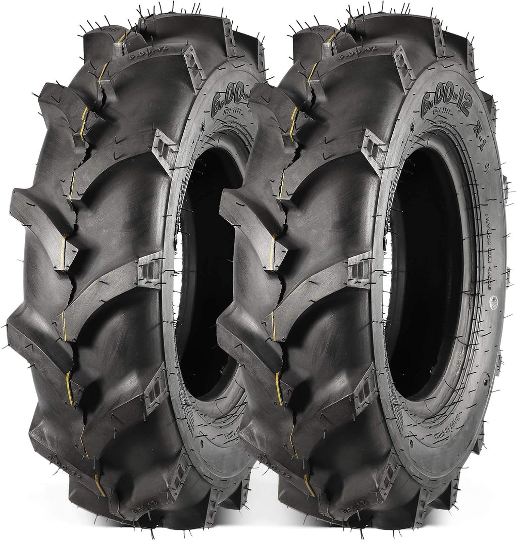MaxAuto Farm Tractor Tire 6.00-12 Replace Kubota 7100 Series H167,2Pcs