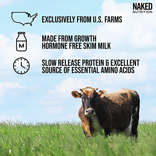 NAKED nutrition Naked Casein - Vanilla Micellar Casein Protein - 5 Pound Bulk, Gmo-Free, Gluten-Free, Soy-Free, Preservative-Free - Stimulate Muscle Growth - Enhance Recovery - 61 Servings