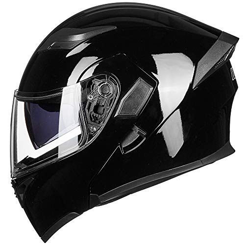 ILM Motorcycle Dual Visor Flip up Modular Full Face Helmet DOT 6 Colors Model 902