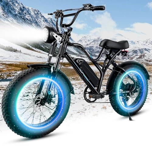 Fat Tire Electric Bike for Adults,1500W 32 Mph Top Speed Motorcycle Design Ebike, 48v 15.6AH 25-50 miles Long Range E Bike for Men and Women,All Terrain Motorbikes 20x4 Adult Electric Bicycles E-bike