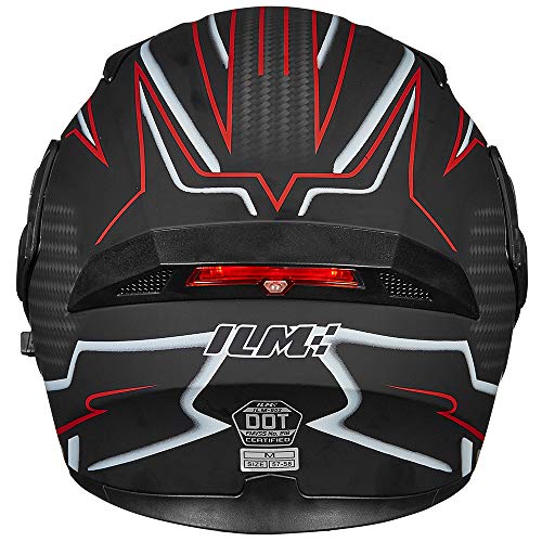 ILM Motorcycle Dual Visor Flip up Modular Full Face Helmet DOT 6 Colors Model 902
