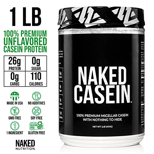 NAKED nutrition Naked Casein - Vanilla Micellar Casein Protein - 5 Pound Bulk, Gmo-Free, Gluten-Free, Soy-Free, Preservative-Free - Stimulate Muscle Growth - Enhance Recovery - 61 Servings