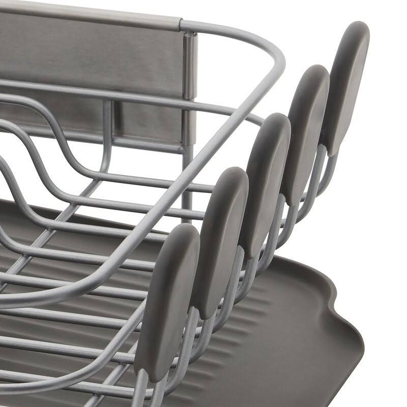 KitchenAid Compact Stainless Steel Dish Rack, 16.06-Inch, Black
