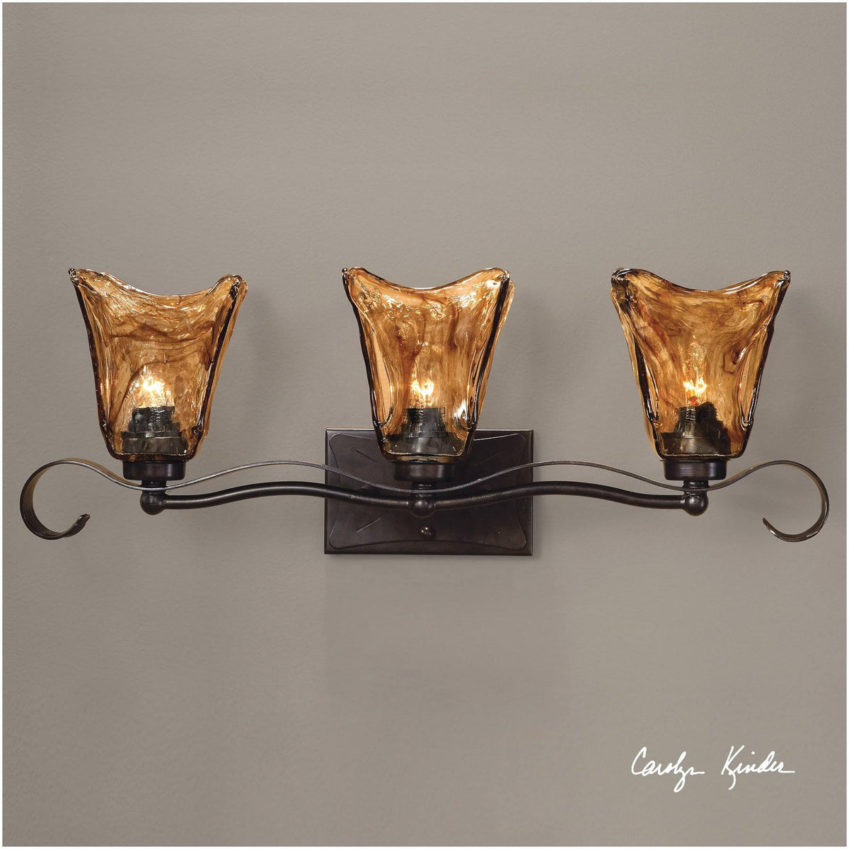 Uttermost 22801 Vetraio 3 Light Bronze Vanity Strip
