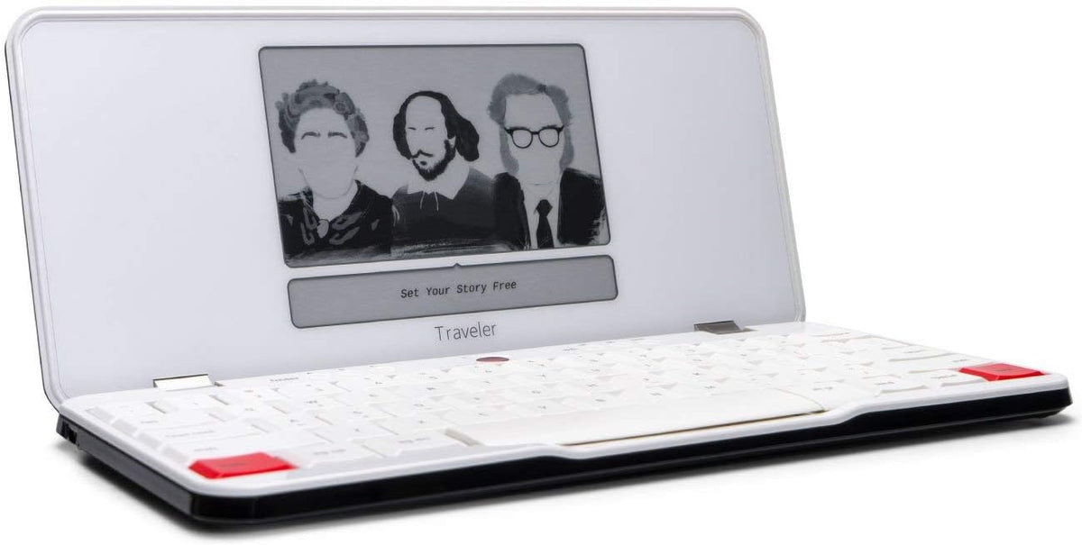 Freewrite Traveler: Portable Distraction-Free Writing Tool, Smart Typewriter, E Ink Display, Full Size Scissor-Switch Keyboard, Cloud Connected w/Wi-Fi for On-The-Go Writing