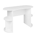 Pemberly Row Compact Student Desk with Storage in White