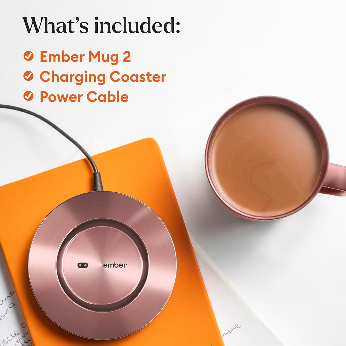 Ember Temperature Control Smart Mug 2, 14 Oz, App-Controlled Heated Coffee Mug with 80 Min Battery Life and Improved Design, White