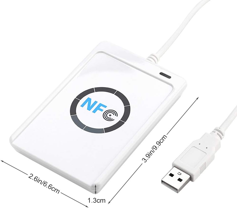 NFC ACR122U RFID Contactless Smart IC Card Reader Writer, ACR122U NFC RFID Contactless Smart Reader & Writer/USB + 5X IC Card ACR122U RFID Smart Card NFC