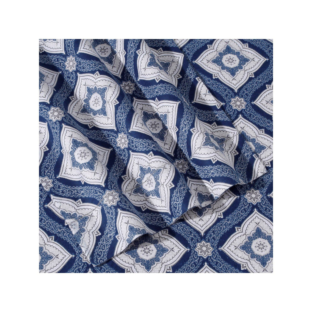 200-gsm Damask Printed Deep Pocket Flannel Sheet Set King