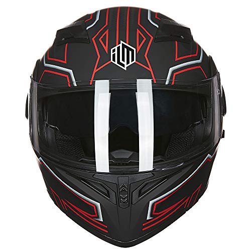 ILM Motorcycle Dual Visor Flip up Modular Full Face Helmet DOT 6 Colors Model 902