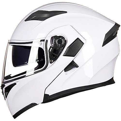 ILM Motorcycle Dual Visor Flip up Modular Full Face Helmet DOT 6 Colors Model 902