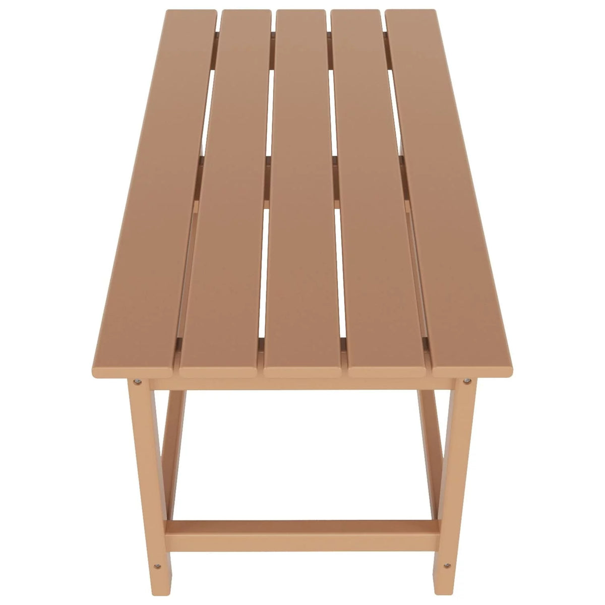 Polytrends Laguna All Weather Poly Outdoor Coffee Table - Rectangle Teak