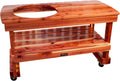 JJGeorge Big Green Egg Table (Long Table for Large Egg) Table Cover Included