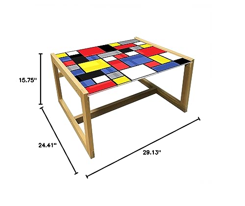 Ambesonne Cinco de Mayo Coffee Table, Monochrome Vintage Engraved Style Tiger Head in Mexican Fiesta Hat, Acrylic Glass Center Table with Wooden Frame for Offices Dorms, Small, Dark Grey Charcoal