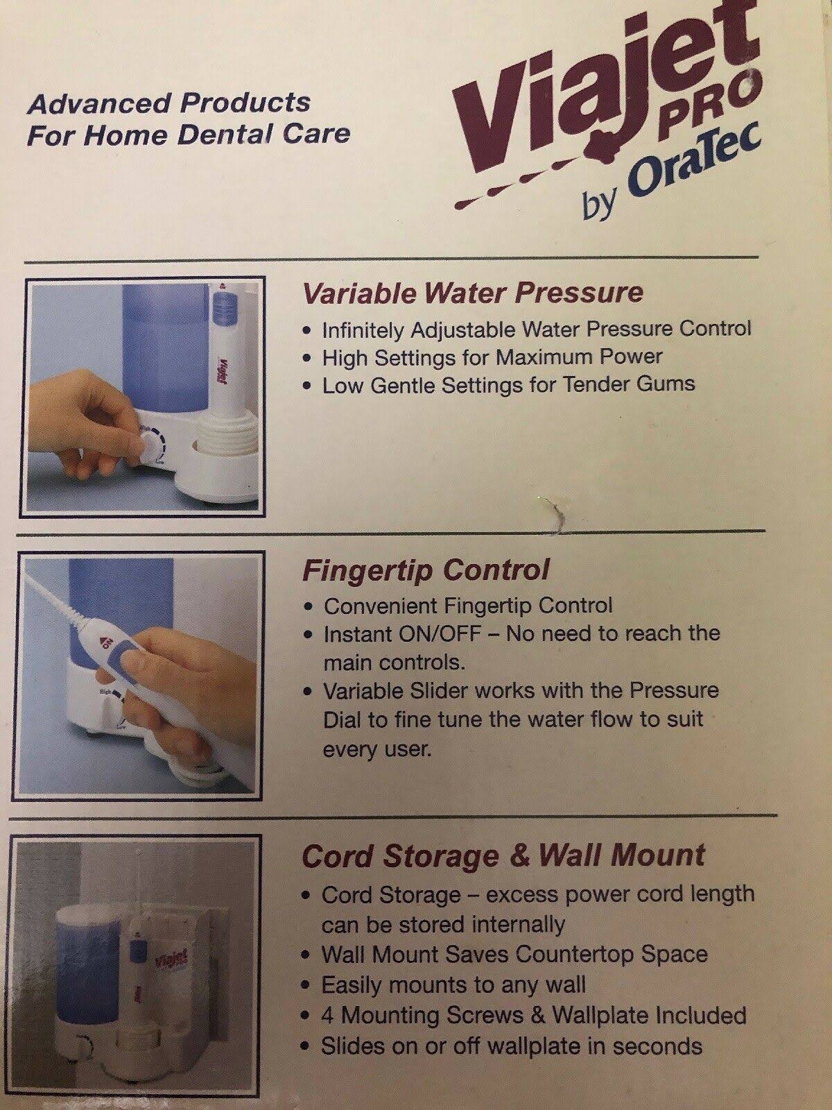 ViaJet Pro Irrigator - Water Flosser (by OraTec)